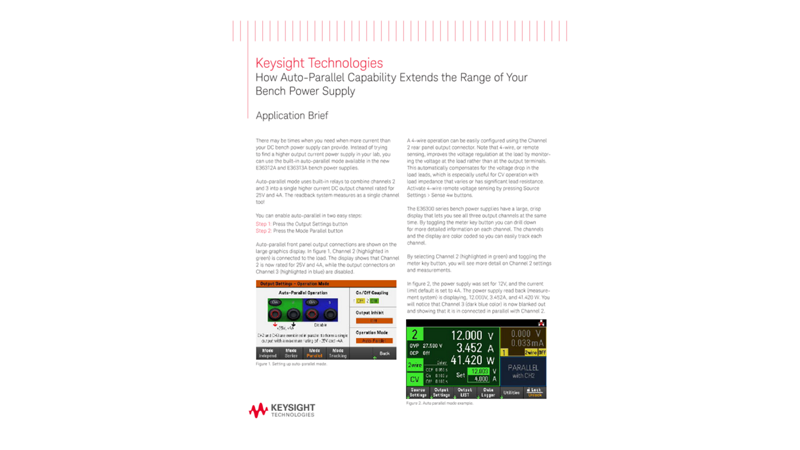 How Auto-Parallel Capability Extends the Range of Bench Power Supply